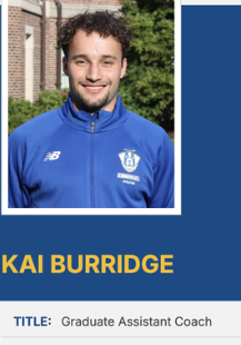 Kai Burridge — Director of KB Training, Graduate Assistant Coach
